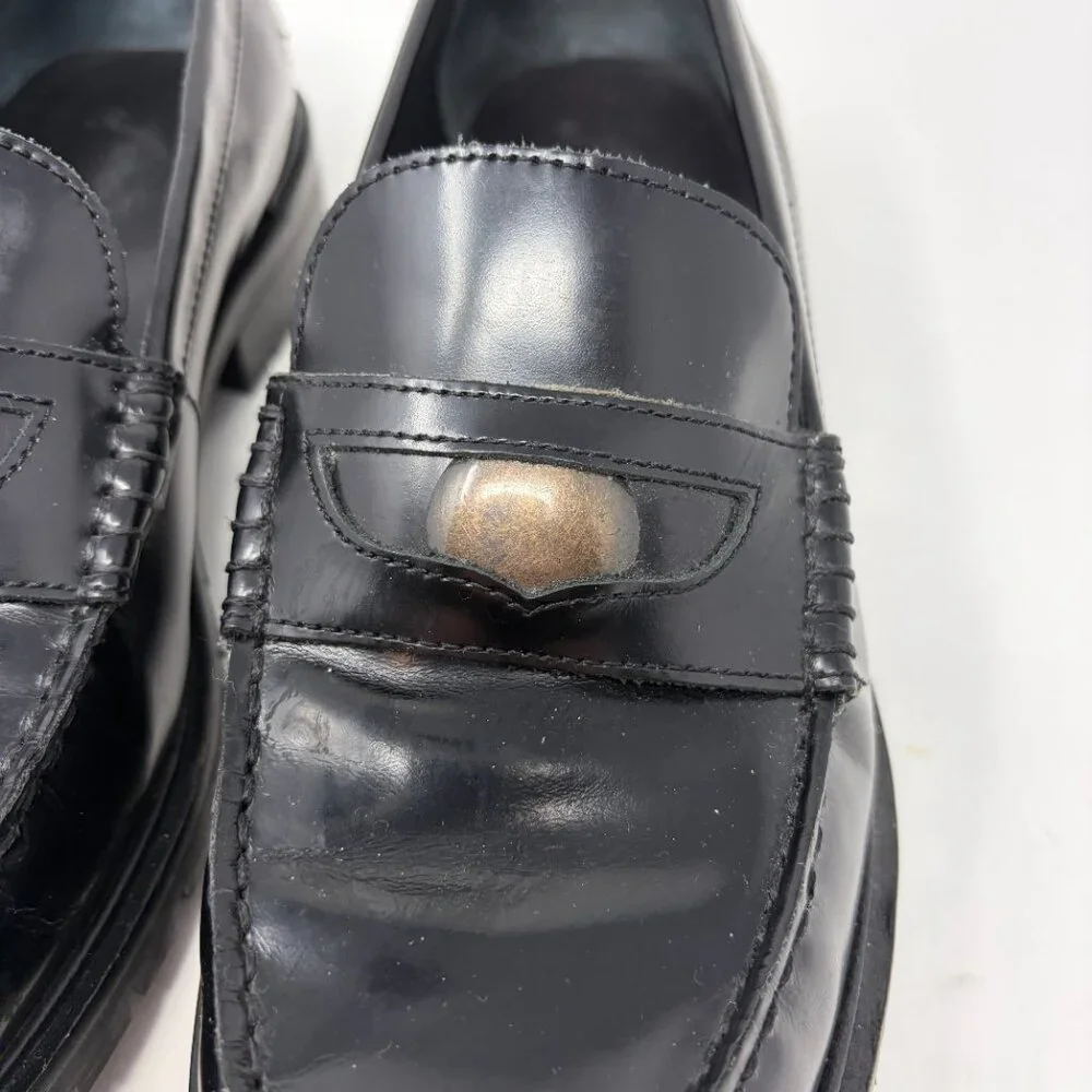 Free People women's Liv Penny Loafers shoes black 38.5 $138 - Picture 3 of 12